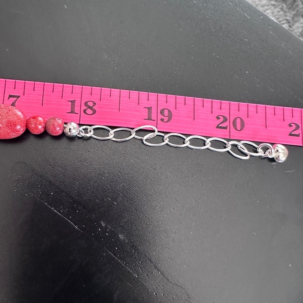 Red coral statement bead necklace by Jay King - Picture 10 of 11